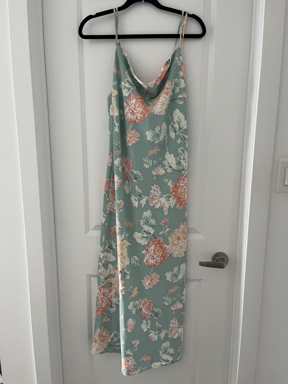 Abercrombie & Fitch Floral Slip Maxi Dress in Blue